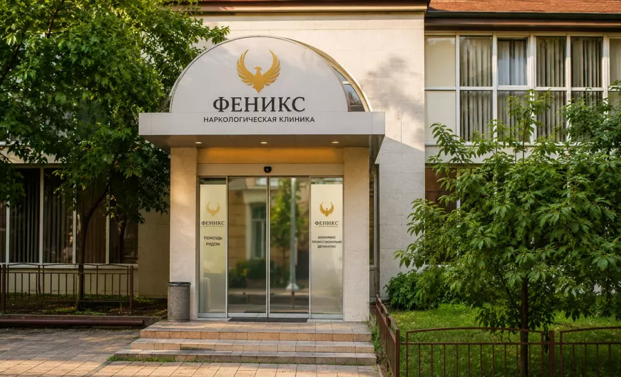 Вход в наркологическую клинику «Феникс» в Тынде